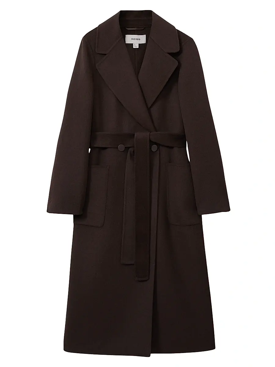 Reiss Women's Lucia Trench Coat - Chocolate | Image 1 Reiss Women's Lucia Trench Coat - Chocolate | Image 1