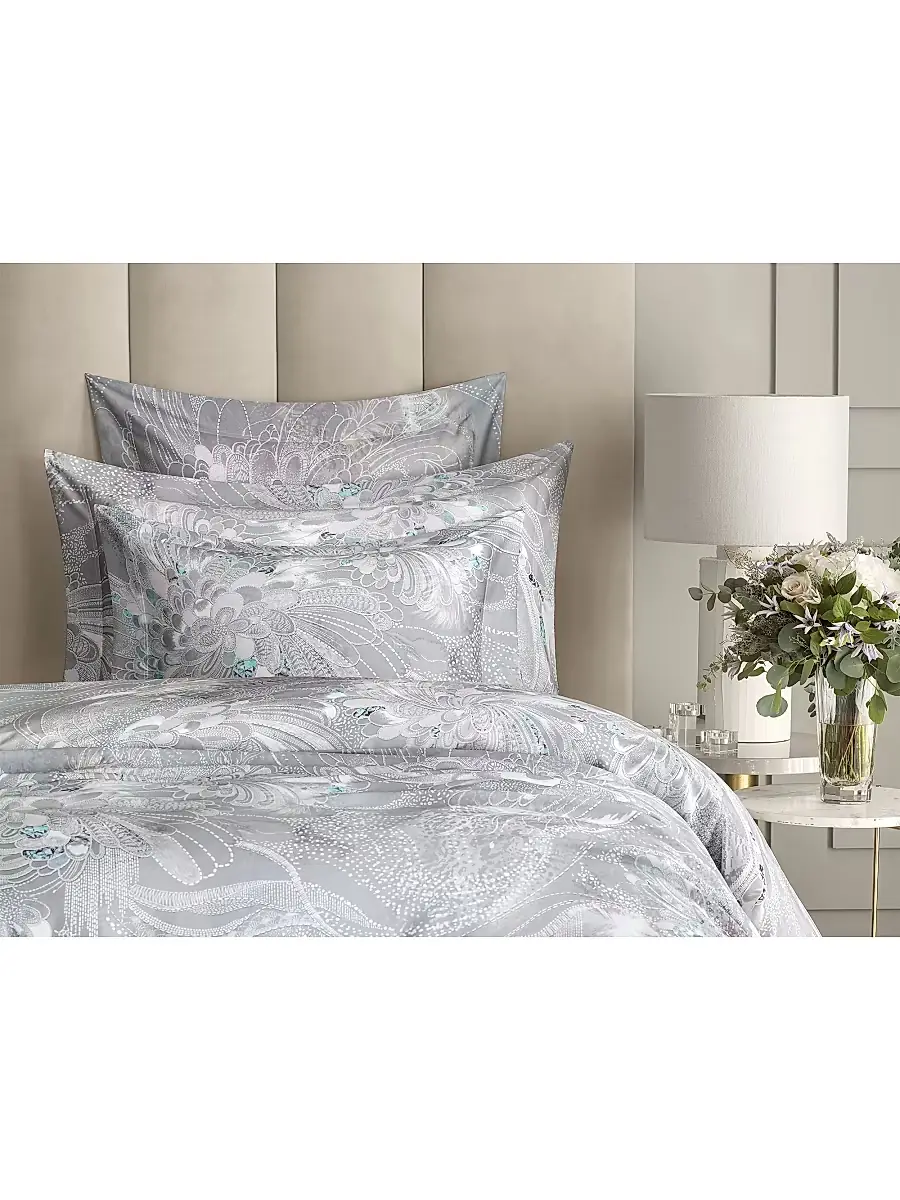 Togas Perla Duvet Cover & Sham Collection - Grey | Thumbnail 7