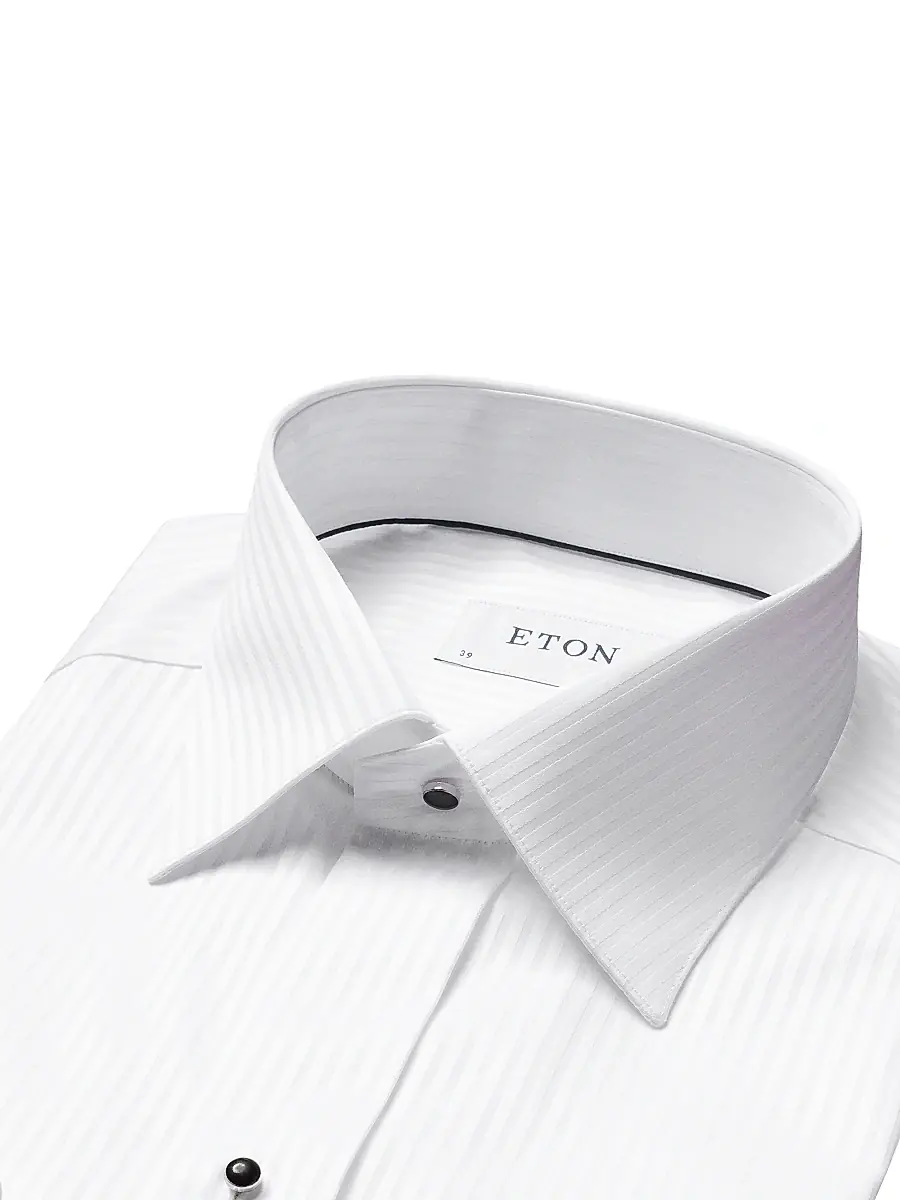 Eton Men's Contemporary-Fit Satin Stripe Dress Shirt | Thumbnail 2 Eton Men's Contemporary-Fit Satin Stripe Dress Shirt | Thumbnail 2