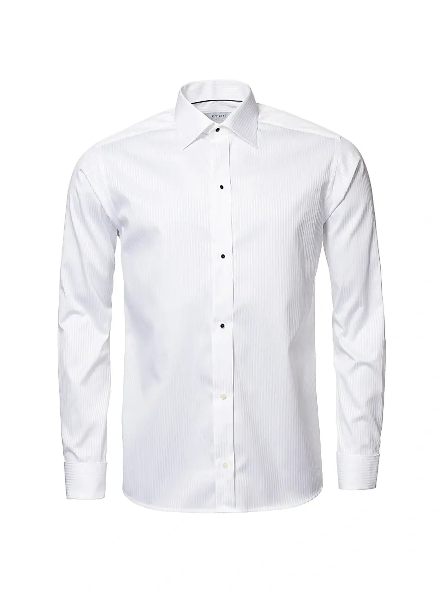 Eton Men's Contemporary-Fit Satin Stripe Dress Shirt | Thumbnail 4 Eton Men's Contemporary-Fit Satin Stripe Dress Shirt | Thumbnail 4