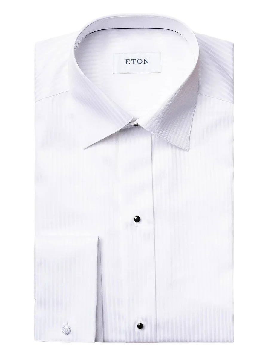 Men's Contemporary-Fit Satin Stripe Dress Shirt Men's Contemporary-Fit Satin Stripe Dress Shirt