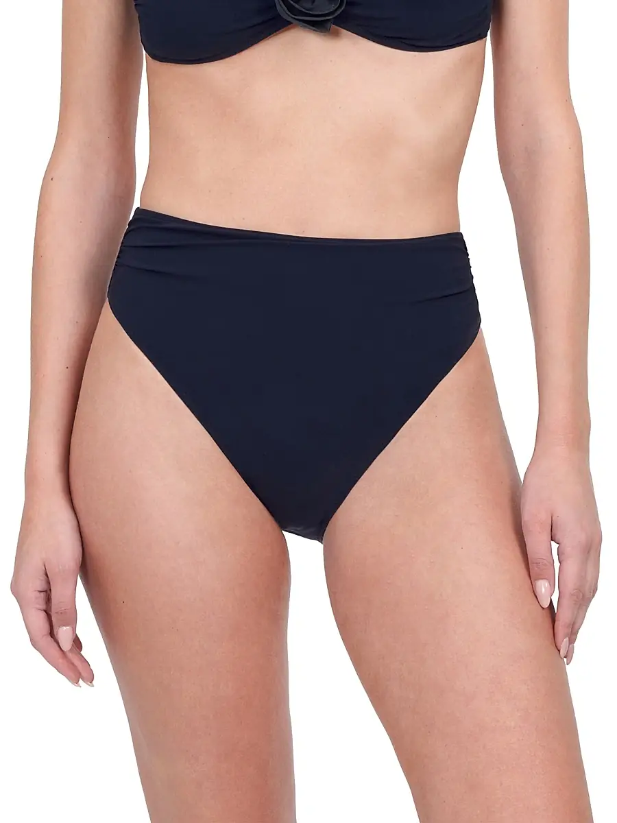 Gottex Swimwear Women's Rose Bud High-Waist Bikini Bottoms - Black | Image 1 Gottex Swimwear Women's Rose Bud High-Waist Bikini Bottoms - Black | Image 1