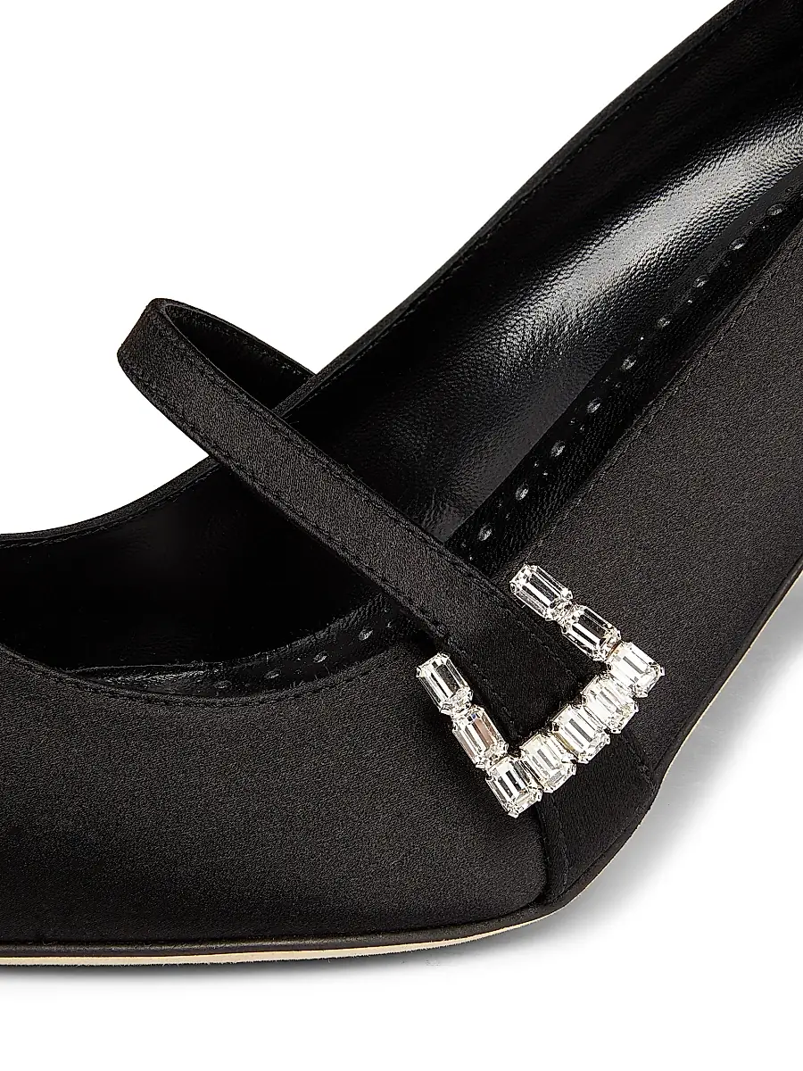 Manolo Blahnik Women's Ramima 90MM Pumps - Black | Thumbnail 5 Manolo Blahnik Women's Ramima 90MM Pumps - Black | Thumbnail 5