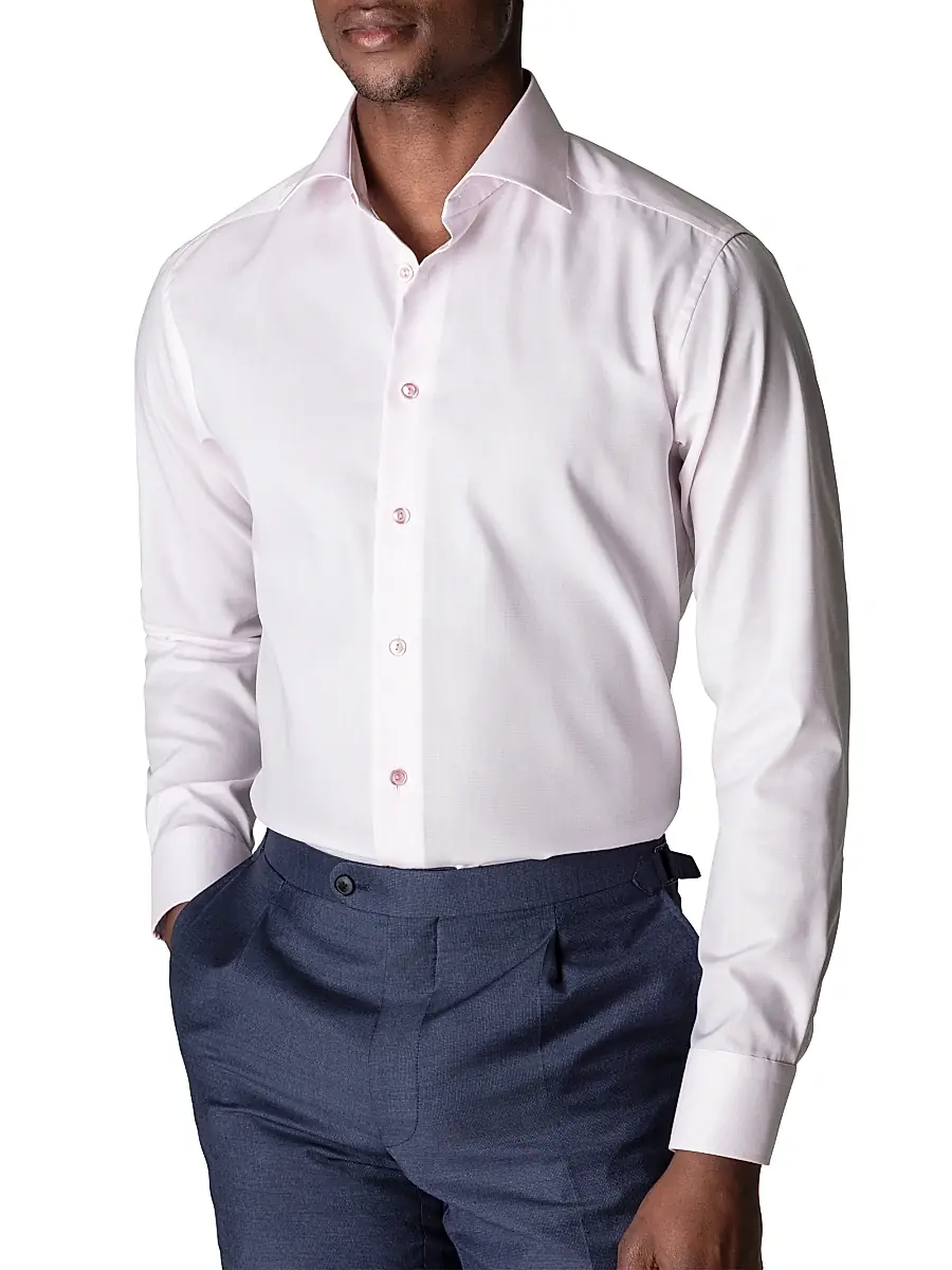 Eton Men's Contemporary-Fit Textured Solid Shirt | Thumbnail 2