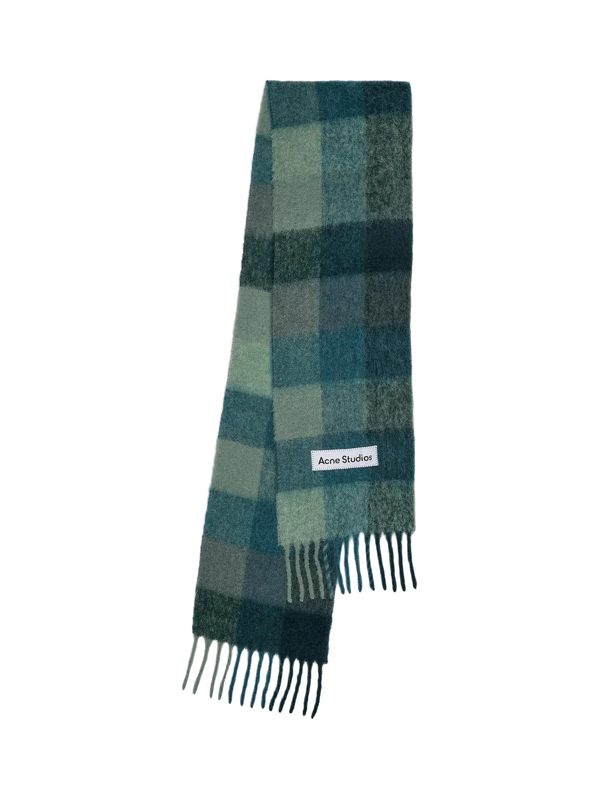Acne Studios Men's Main Vally Checkered Fringe Scarf