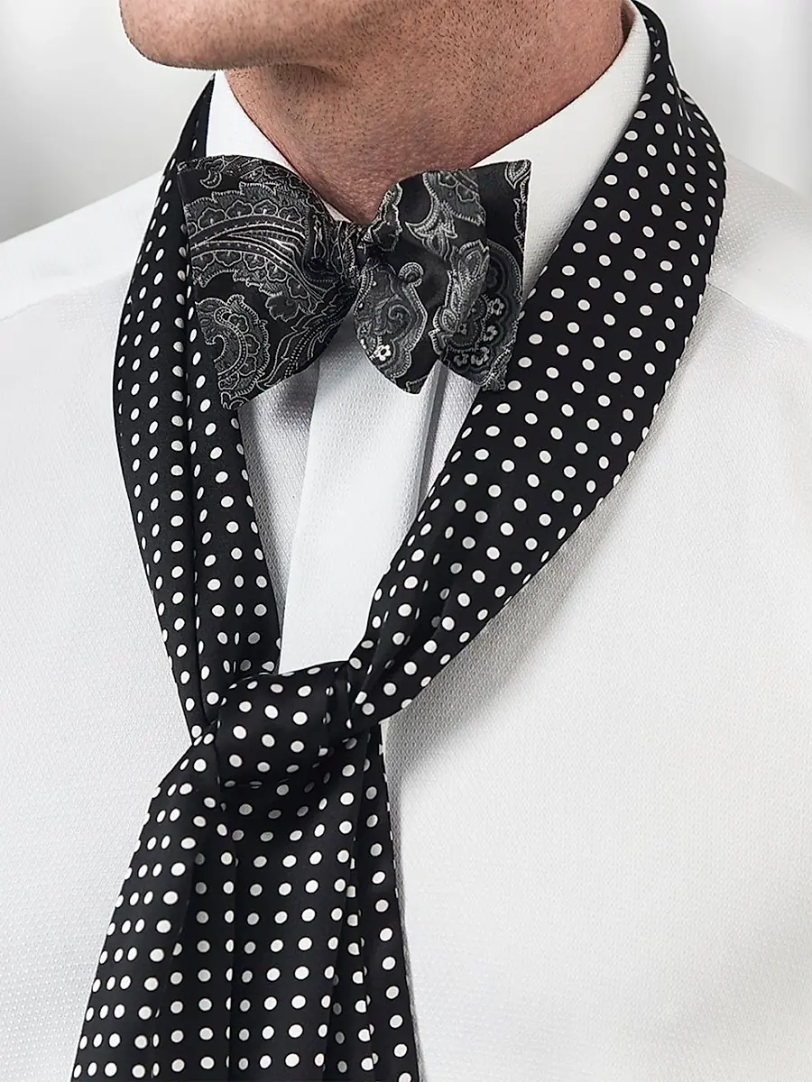 Eton Men's Polka Dot Silk Scarf | Thumbnail 3 Eton Men's Polka Dot Silk Scarf | Thumbnail 3