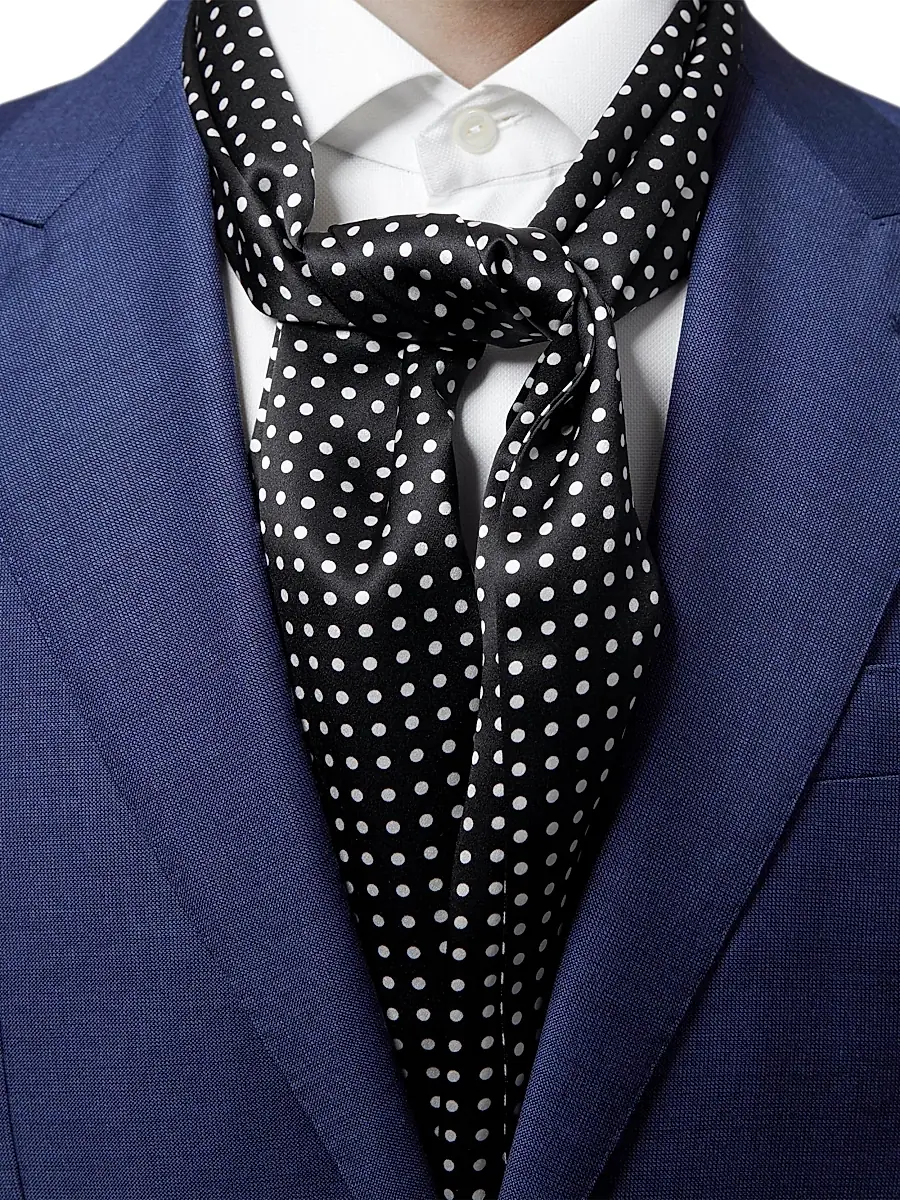 Eton Men's Polka Dot Silk Scarf | Thumbnail 4 Eton Men's Polka Dot Silk Scarf | Thumbnail 4