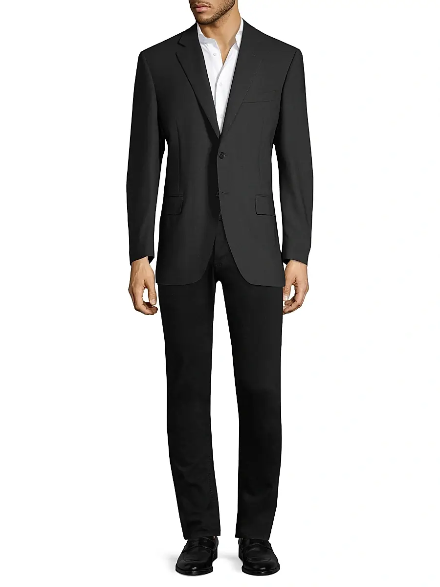 Canali Men's Classic Fit Wool Blazer | Thumbnail 2 Canali Men's Classic Fit Wool Blazer | Thumbnail 2