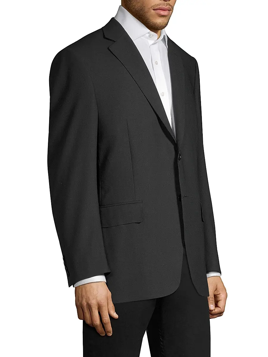 Canali Men's Classic Fit Wool Blazer | Thumbnail 4 Canali Men's Classic Fit Wool Blazer | Thumbnail 4
