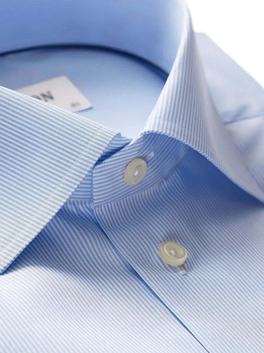 Eton Men's Contemporary-Fit Fine Striped Dress Shirt | Thumbnail 2 Eton Men's Contemporary-Fit Fine Striped Dress Shirt | Thumbnail 2
