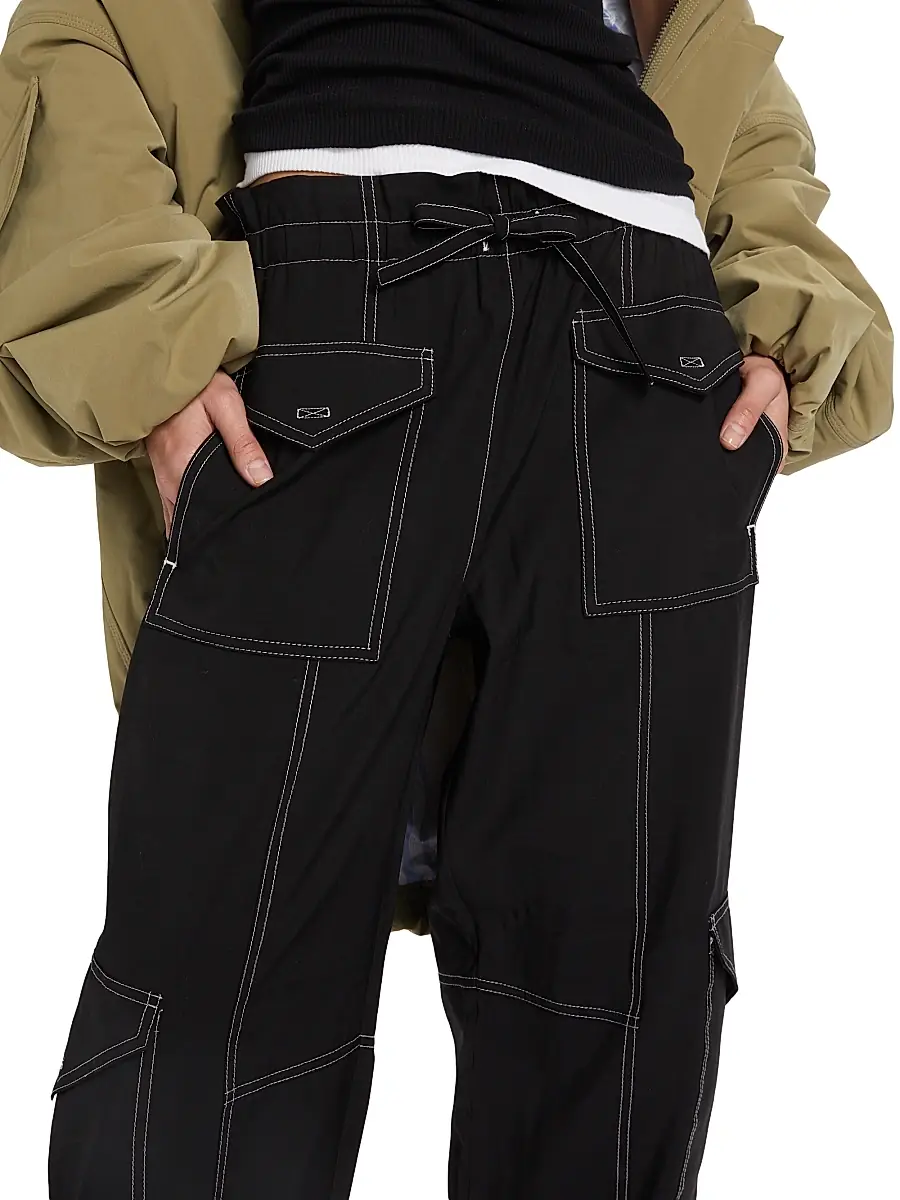 Ganni Women's Wide-Leg Drawstring Cargo Pants | Thumbnail 6 Ganni Women's Wide-Leg Drawstring Cargo Pants | Thumbnail 6