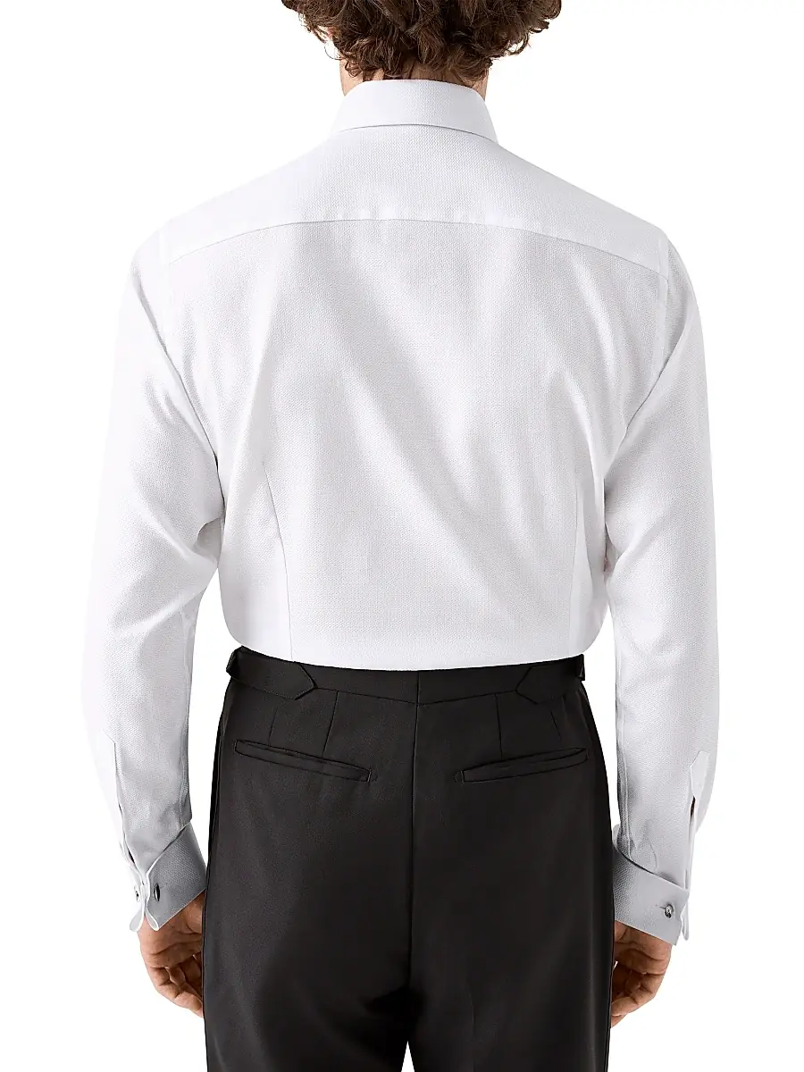Eton Men's Contemporary-Fit Semi Solid Dobby Shirt | Thumbnail 4 Eton Men's Contemporary-Fit Semi Solid Dobby Shirt | Thumbnail 4