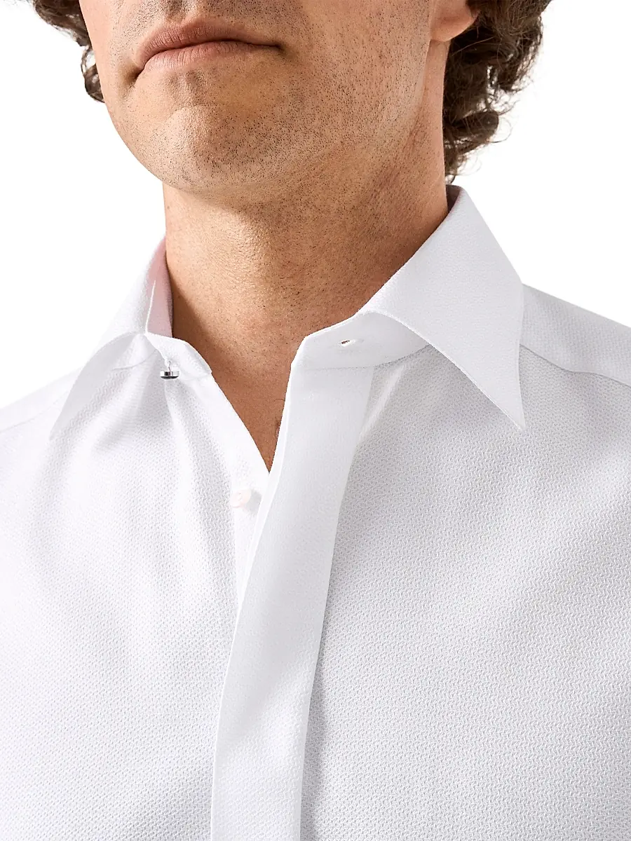 Eton Men's Contemporary-Fit Semi Solid Dobby Shirt | Thumbnail 5 Eton Men's Contemporary-Fit Semi Solid Dobby Shirt | Thumbnail 5