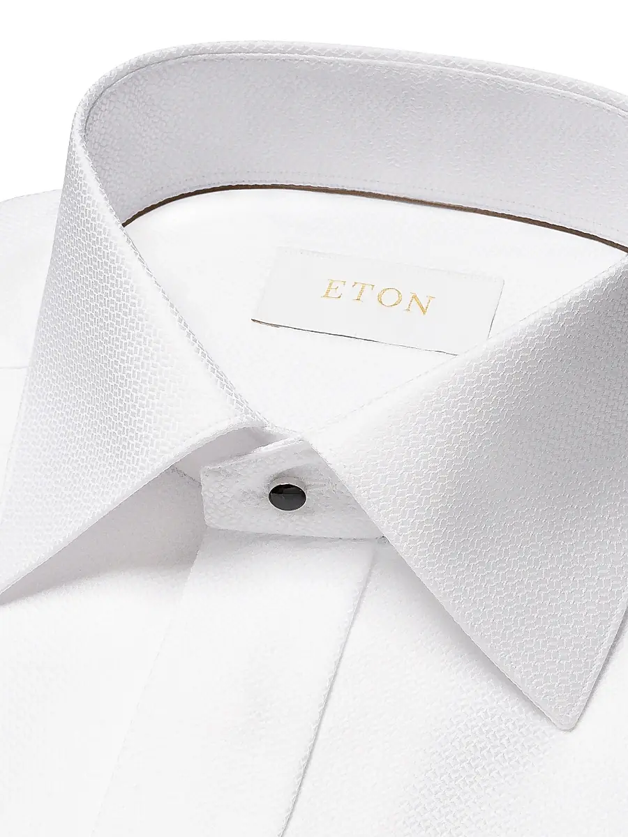 Eton Men's Contemporary-Fit Semi Solid Dobby Shirt | Thumbnail 7 Eton Men's Contemporary-Fit Semi Solid Dobby Shirt | Thumbnail 7
