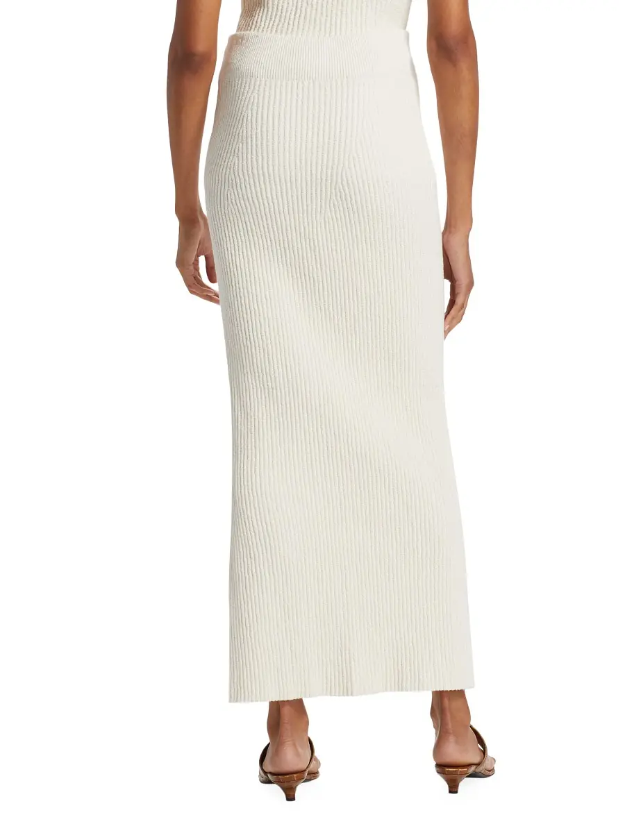 Toteme Women's Bouclé Knit Maxi Skirt - Ecru | Thumbnail 4 Toteme Women's Bouclé Knit Maxi Skirt - Ecru | Thumbnail 4