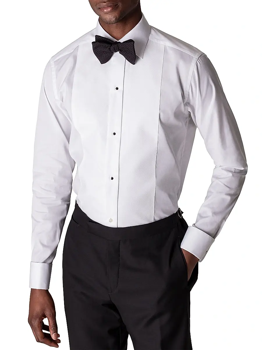 Eton Men's Classic-Fit Piqué Formal Shirt | Thumbnail 2 Eton Men's Classic-Fit Piqué Formal Shirt | Thumbnail 2