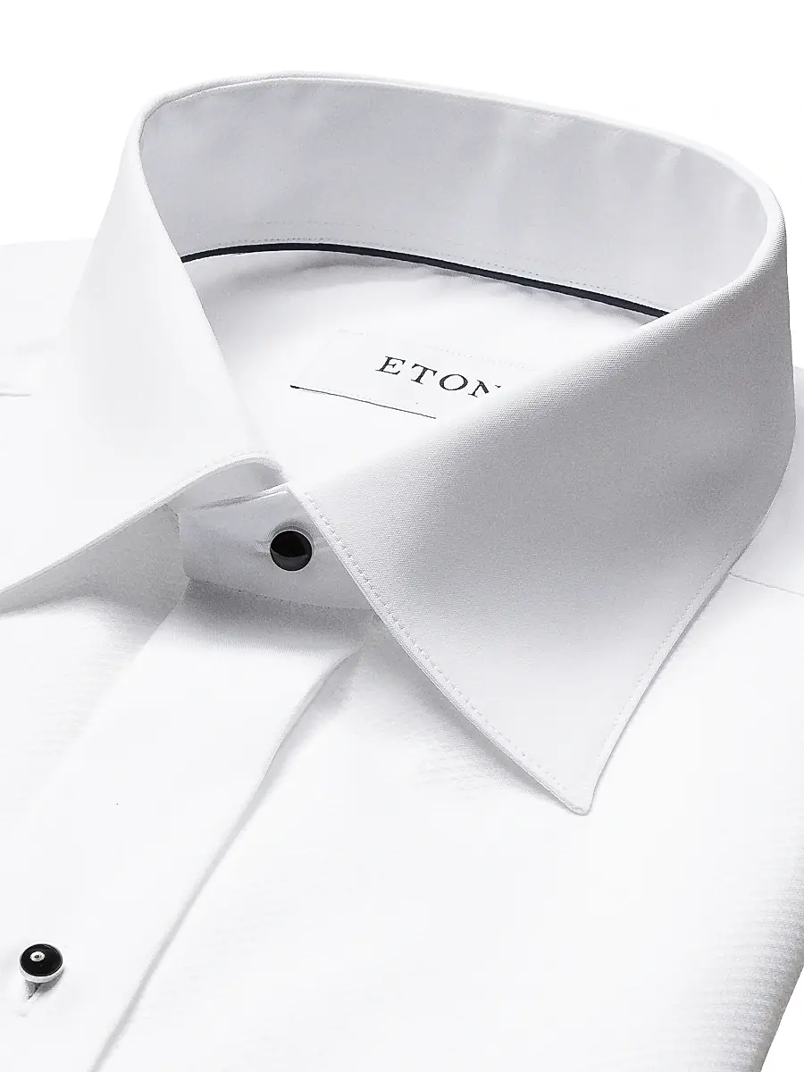 Eton Men's Classic-Fit Piqué Formal Shirt | Thumbnail 4 Eton Men's Classic-Fit Piqué Formal Shirt | Thumbnail 4