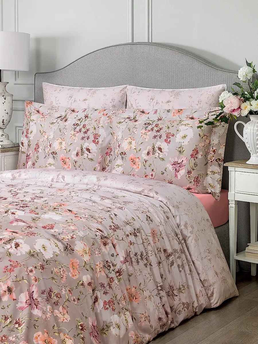 Togas Henrietta Duvet Cover & Sham Collection - Pink Beige White | Thumbnail 5 Togas Henrietta Duvet Cover & Sham Collection - Pink Beige White | Thumbnail 5