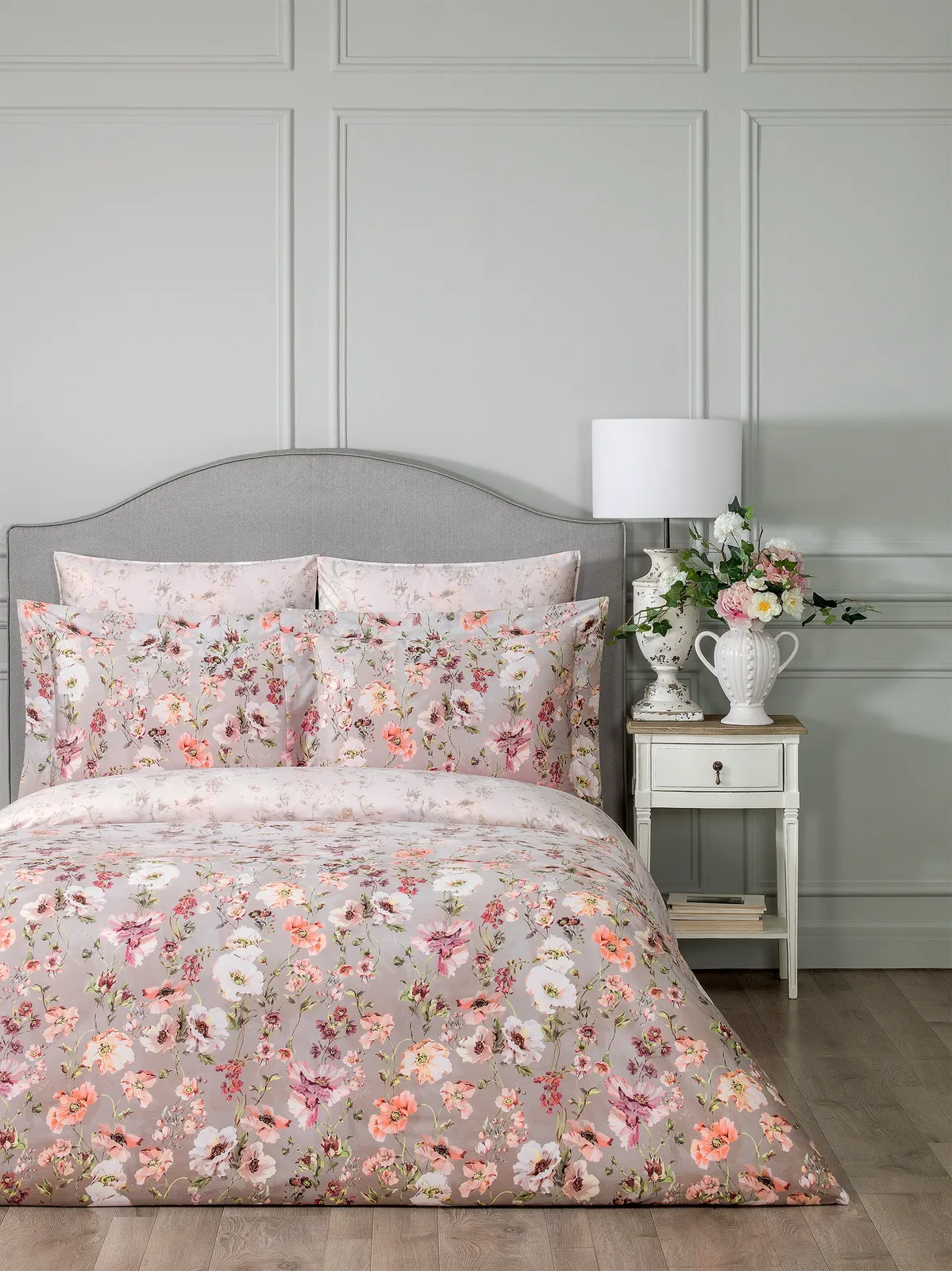 Togas Henrietta Duvet Cover & Sham Collection - Pink Beige White