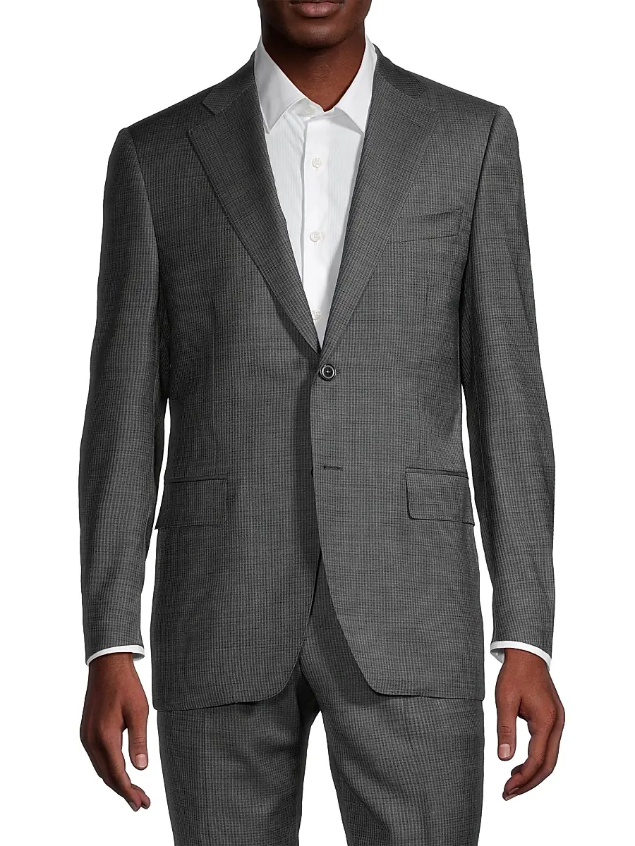 Canali Men's Siena Wool Single-Breasted Suit - Dark Grey | Thumbnail 3 Canali Men's Siena Wool Single-Breasted Suit - Dark Grey | Thumbnail 3