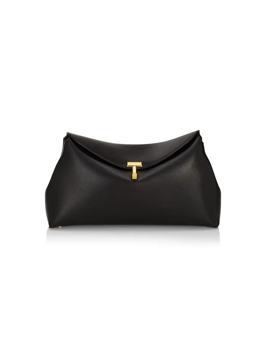 TOTEME Women's T-Lock Convertible Leather Clutch | Thumbnail 4 TOTEME Women's T-Lock Convertible Leather Clutch | Thumbnail 4