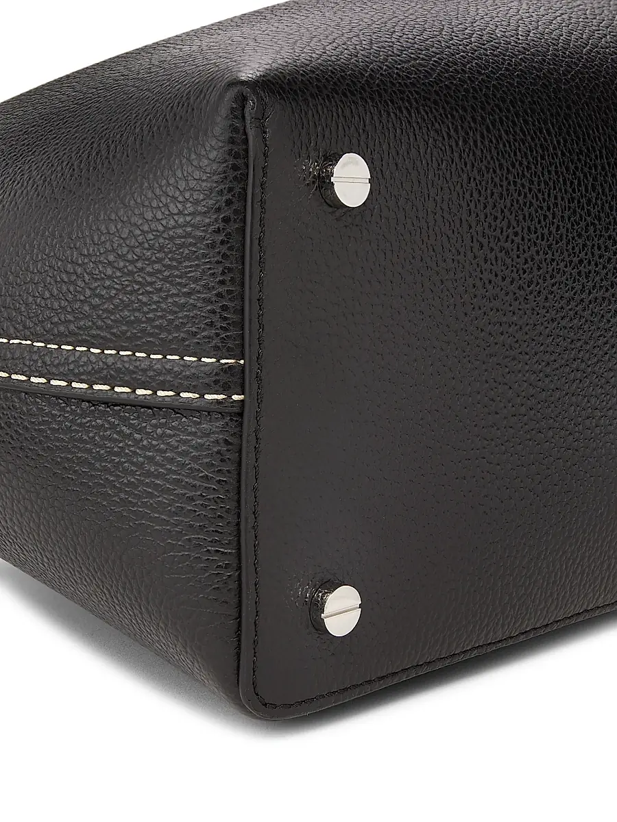 Toteme Women's T-Lock Leather Top-Handle Bag - Shark | Thumbnail 13 Toteme Women's T-Lock Leather Top-Handle Bag - Shark | Thumbnail 13