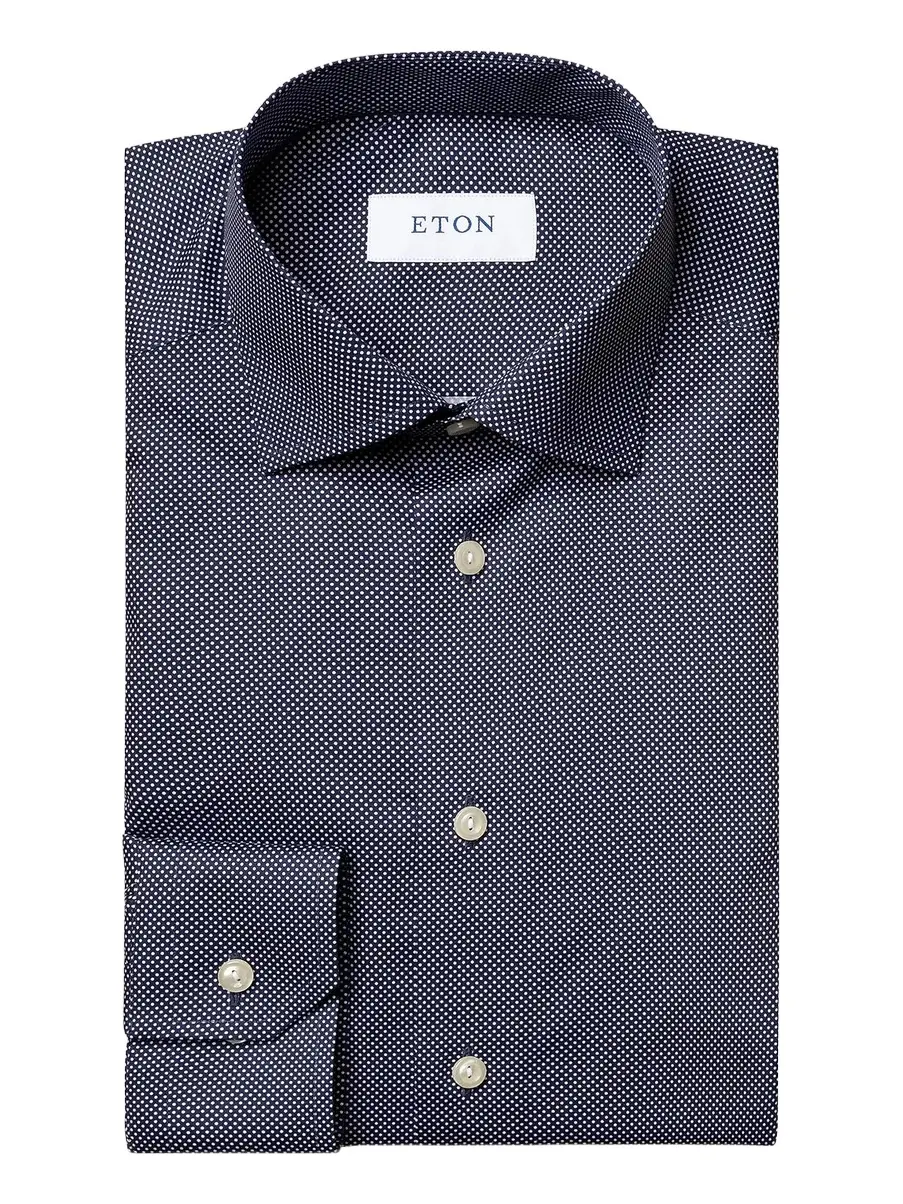 Eton Men's Contemporary-Fit Signature Dots Dress Shirt