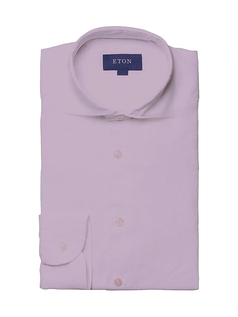 Eton Men's Contemporary-Fit Linen Shirt - Purple - Size 18 | Image 1 Eton Men's Contemporary-Fit Linen Shirt - Purple - Size 18 | Image 1