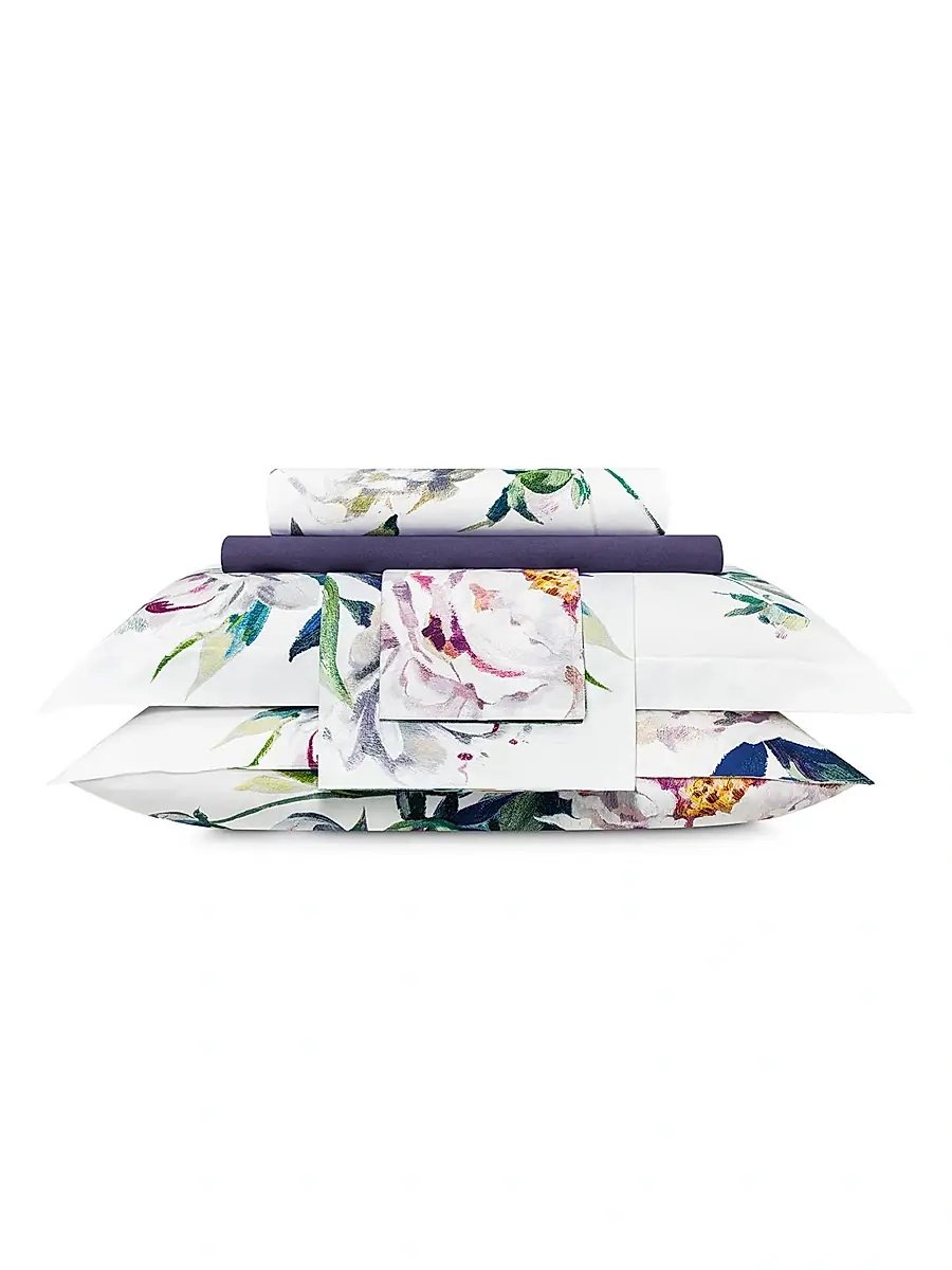 Togas Peonia Duvet Cover & Sham Collection - White Purple Blue Green | Thumbnail 2