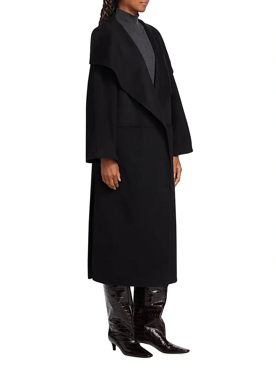 TOTEME Women's Open-Front Wool Coat | Thumbnail 4