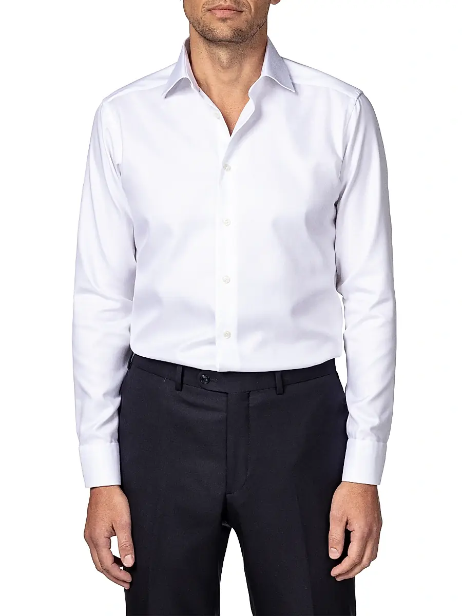 Eton Men's Contemporary-Fit Diagonal Stripe Dress Shirt | Thumbnail 2 Eton Men's Contemporary-Fit Diagonal Stripe Dress Shirt | Thumbnail 2