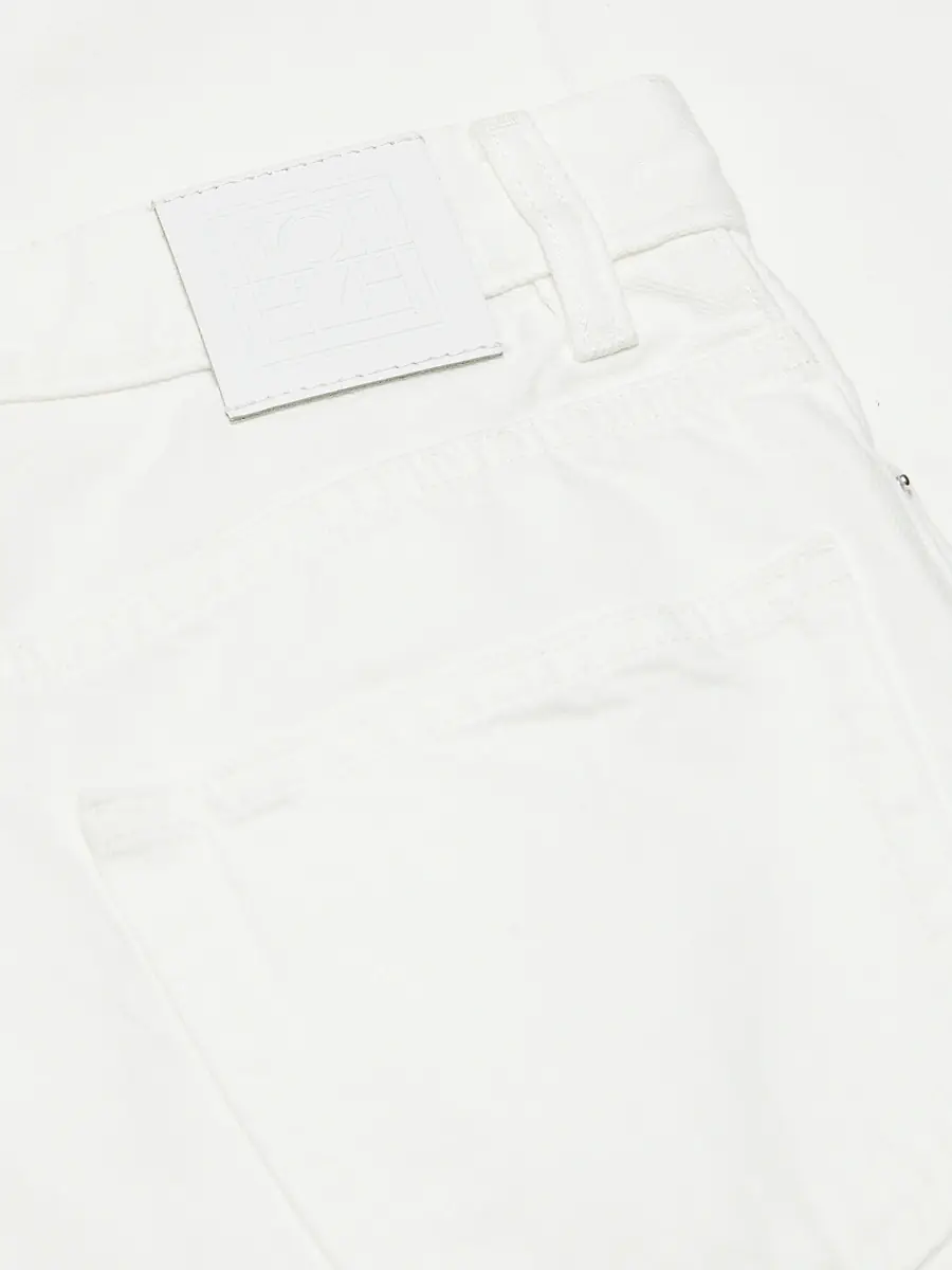 Toteme Women's High-Rise Wide-Leg Jeans - White | Thumbnail 7
