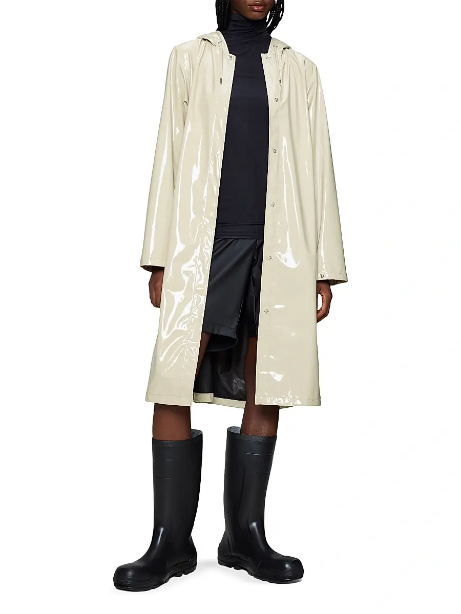 Rains Women's A-Line Longer W Jacket - Shore | Thumbnail 2 Rains Women's A-Line Longer W Jacket - Shore | Thumbnail 2