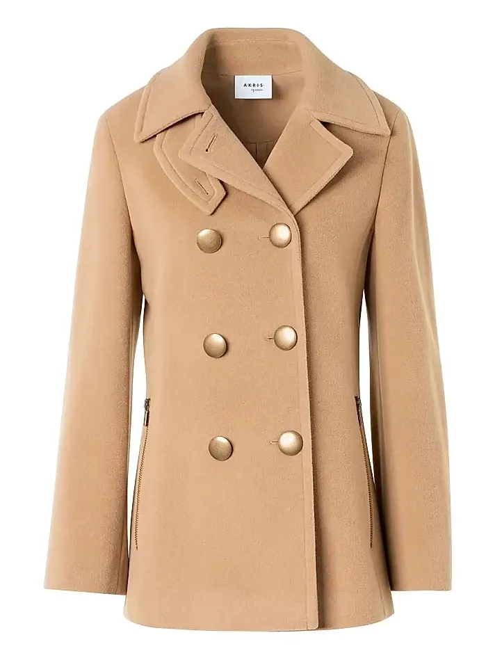 Women's Double-Breasted Wool-Blend Pea Coat Women's Double-Breasted Wool-Blend Pea Coat