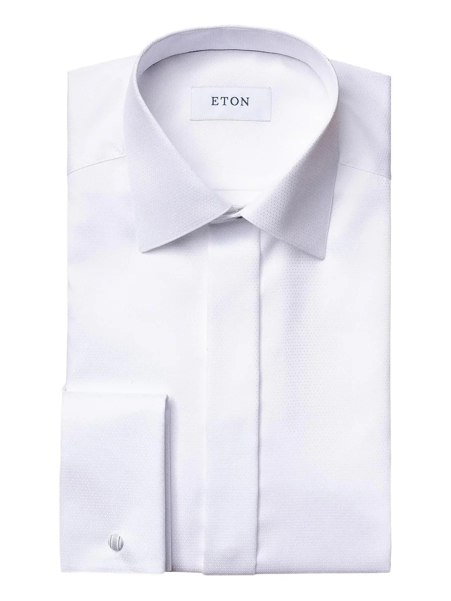 Eton Men's Contemporary Fit Diamond Weave Formal Shirt