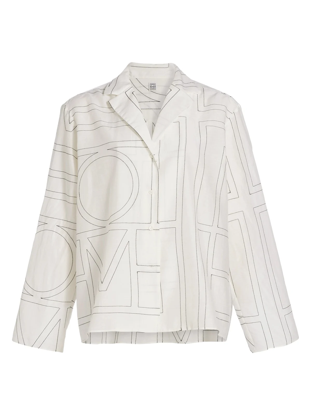 TOTEME Women's Monogram Cotton-Blend Pajama-Style Top