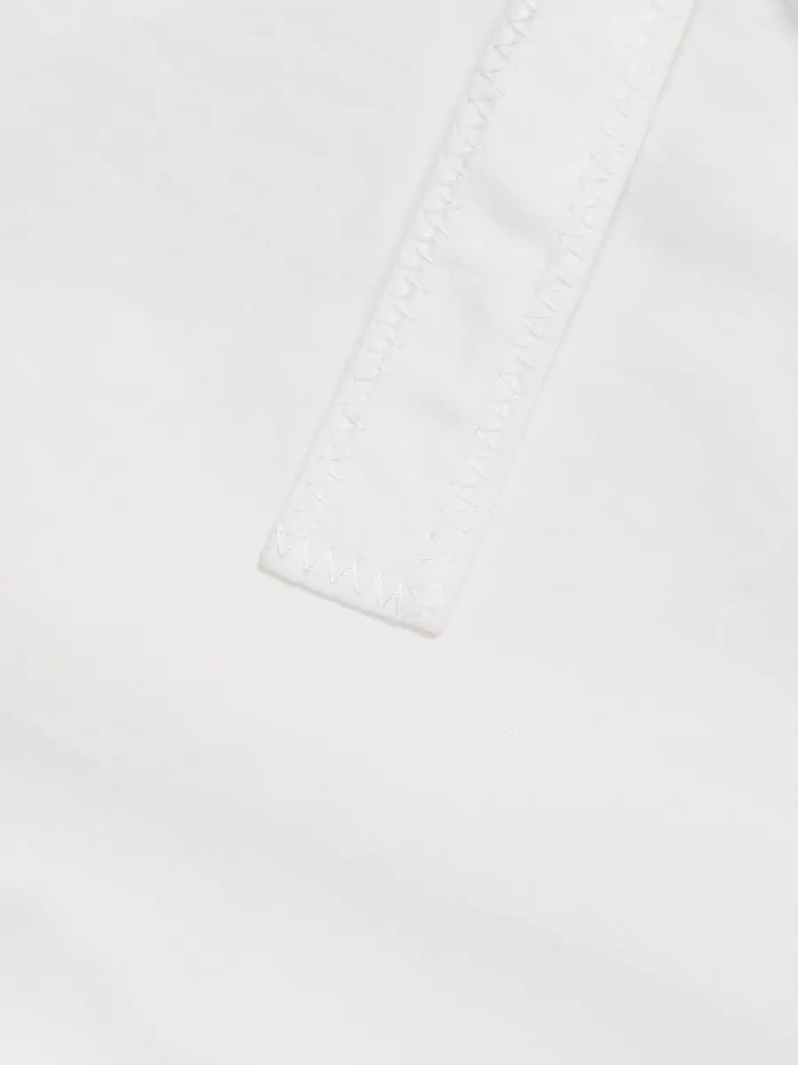 Ganni Women's Poplin Bow Short-Sleeve Minidress | Thumbnail 7