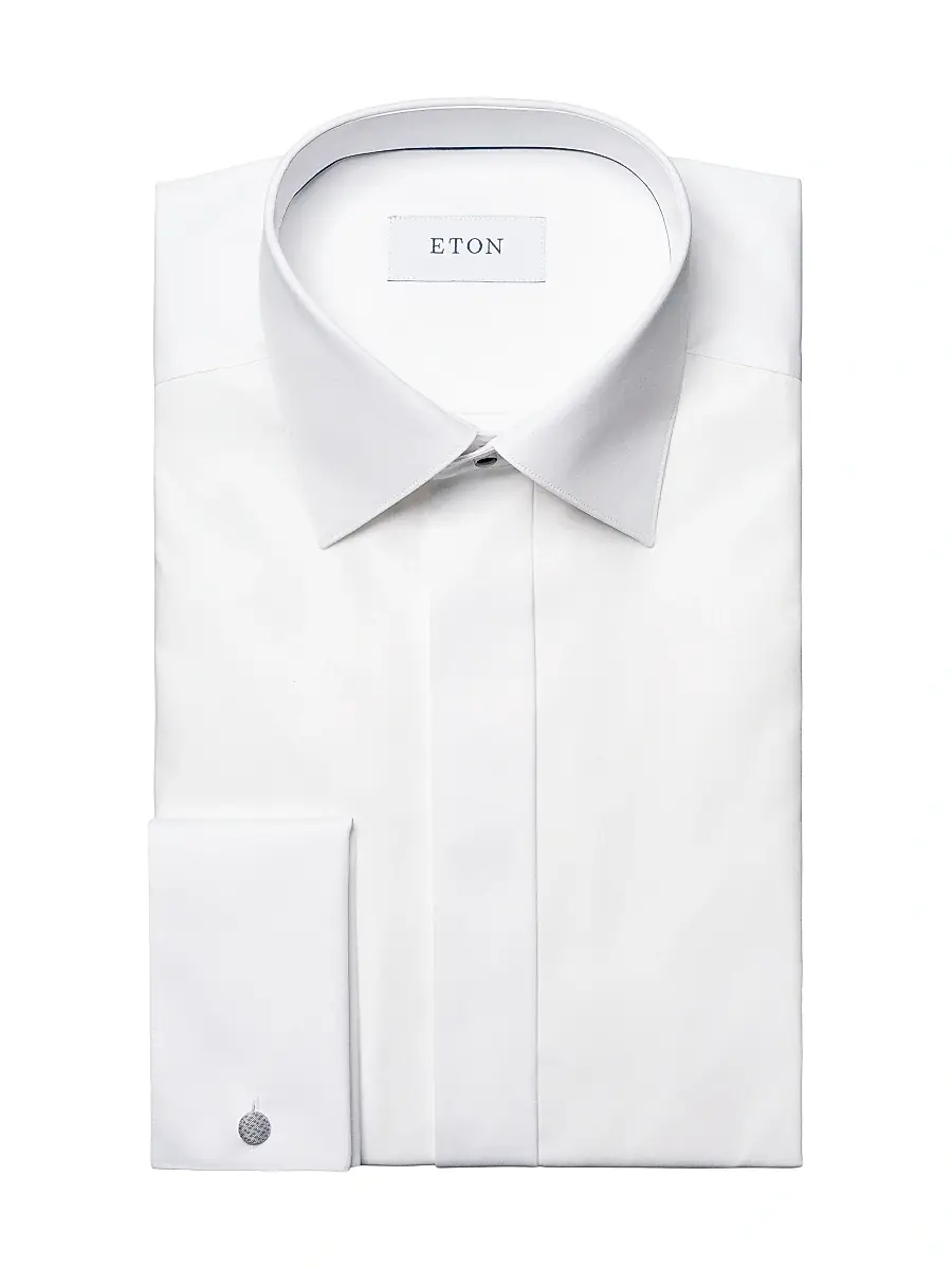 Men's Contemporary French Cuff Shirt - White Men's Contemporary French Cuff Shirt - White