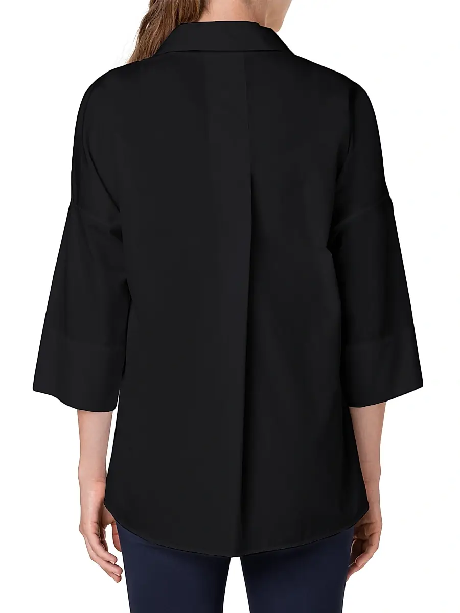 Akris punto Women's Elements Cotton Kimono Blouse | Thumbnail 5 Akris punto Women's Elements Cotton Kimono Blouse | Thumbnail 5