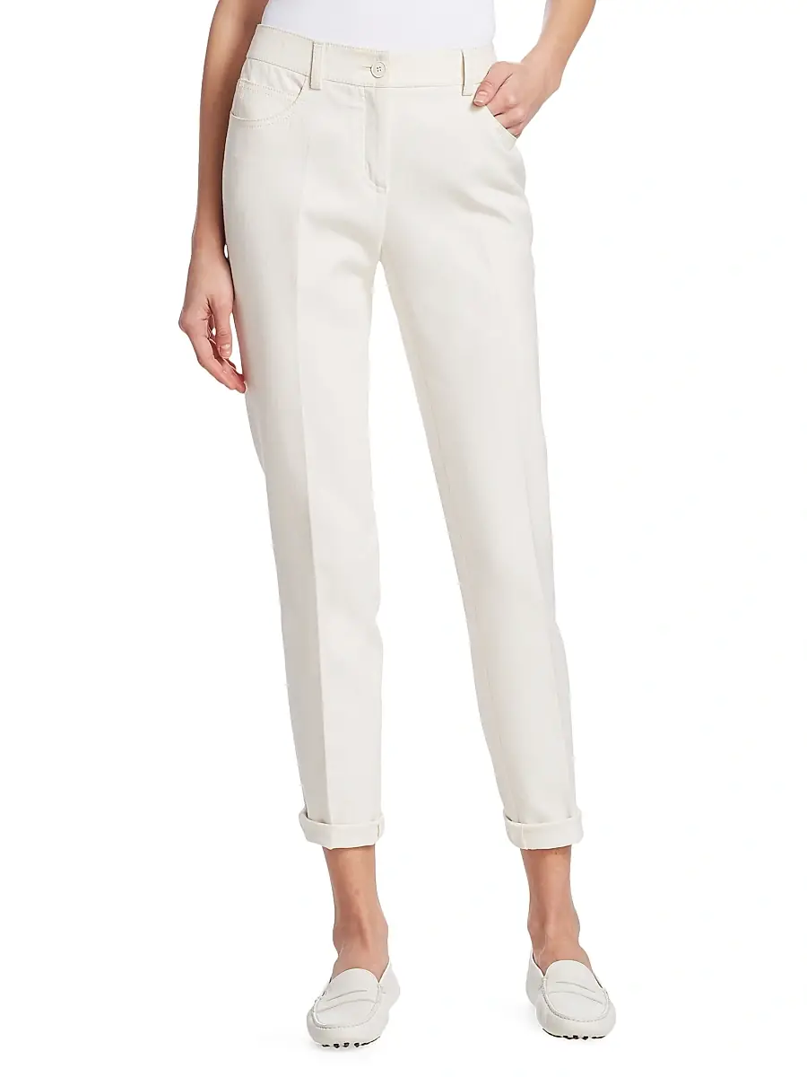 Akris Women's Magda Slim Roll-Hem Jeans | Thumbnail 3