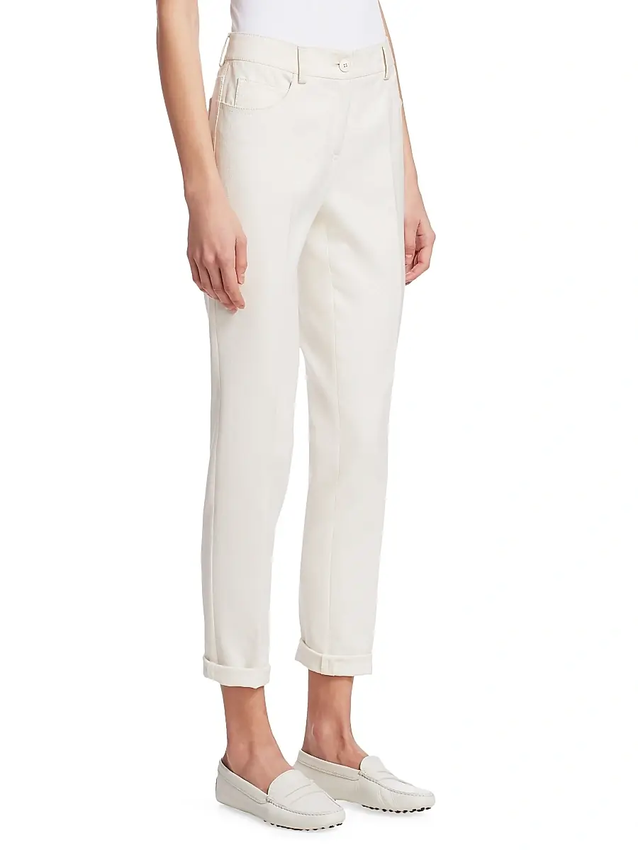 Akris Women's Magda Slim Roll-Hem Jeans | Thumbnail 4