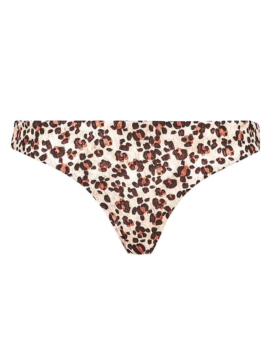 Vilebrequin Women's Turtles Leopard Bikini Bottom - Paille | Image 1 Vilebrequin Women's Turtles Leopard Bikini Bottom - Paille | Image 1