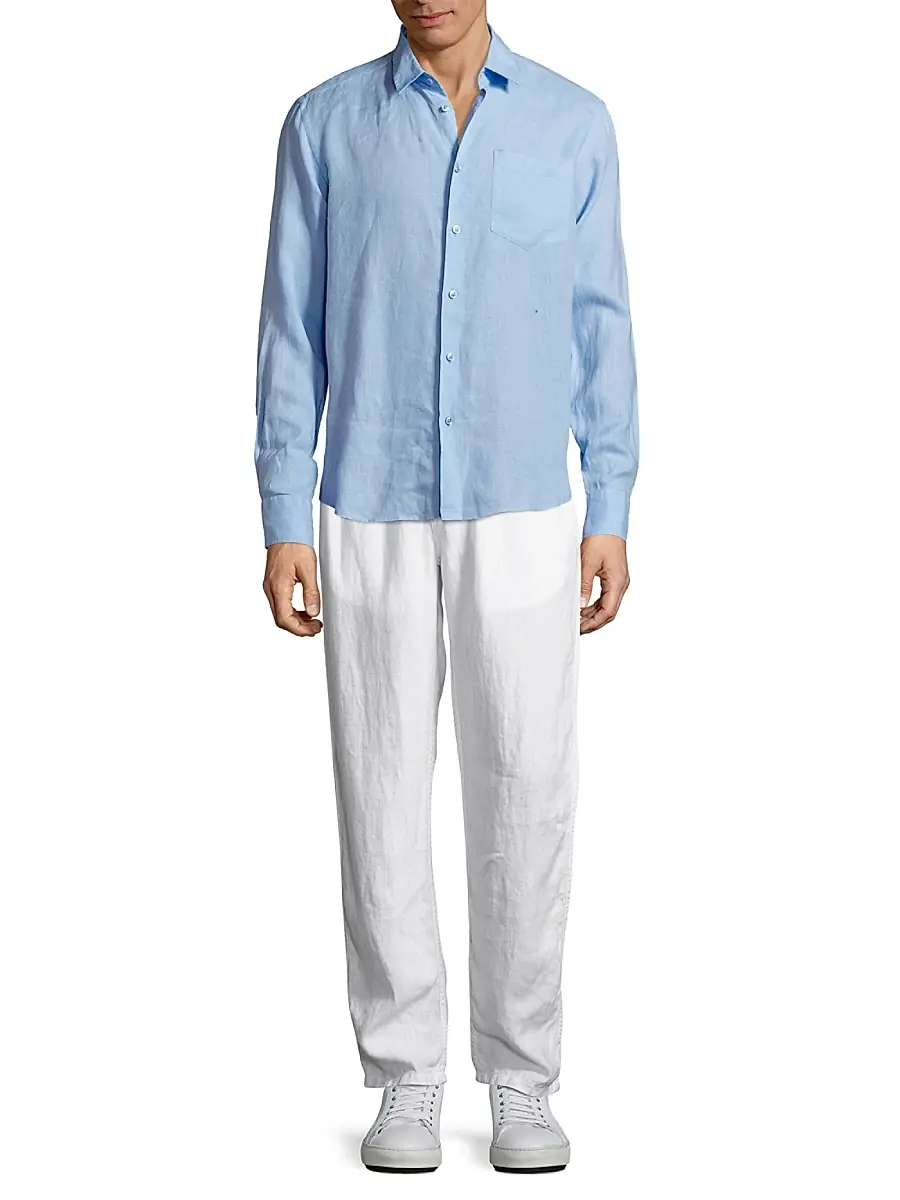 Vilebrequin Men's Lagoon Linen Shirt | Thumbnail 2 Vilebrequin Men's Lagoon Linen Shirt | Thumbnail 2