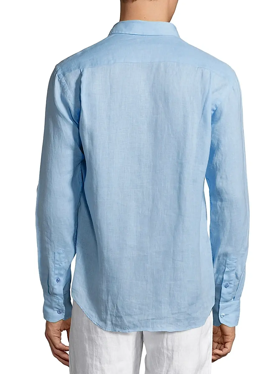 Vilebrequin Men's Lagoon Linen Shirt | Thumbnail 5 Vilebrequin Men's Lagoon Linen Shirt | Thumbnail 5