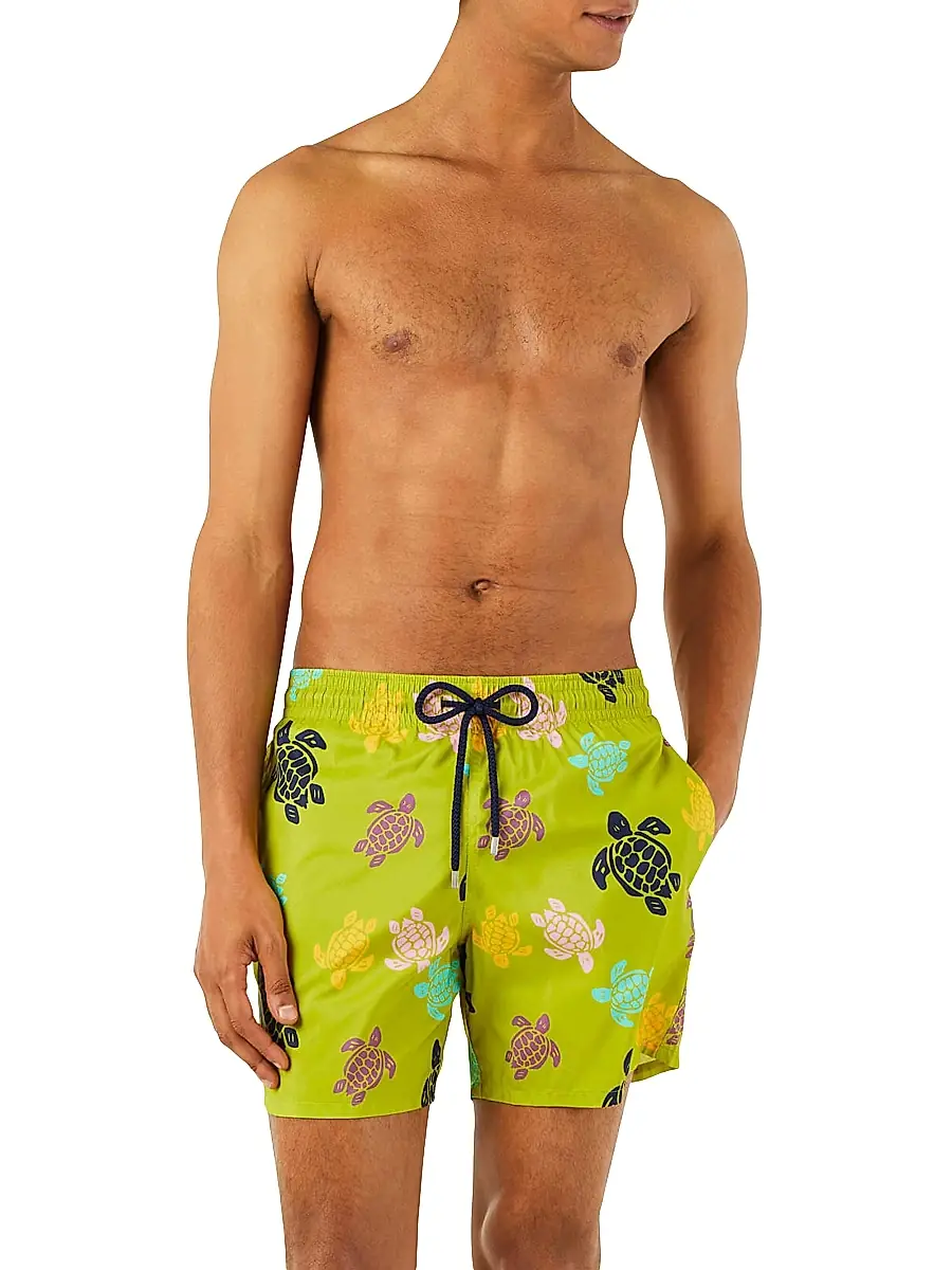 Vilebrequin Men's Ronde Des Tortues Swim Shorts - Matcha | Image 1 Vilebrequin Men's Ronde Des Tortues Swim Shorts - Matcha | Image 1