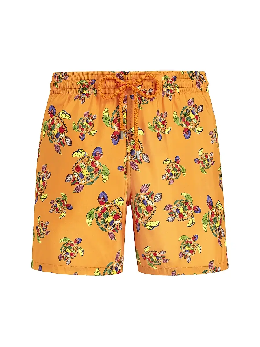 Vilebrequin Men's Mahina Turtle Swim Shorts - Carrot | Image 1 Vilebrequin Men's Mahina Turtle Swim Shorts - Carrot | Image 1