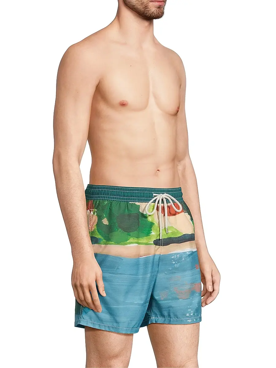 Vilebrequin Men's Moorea Abstract Swim Trunks | Thumbnail 4