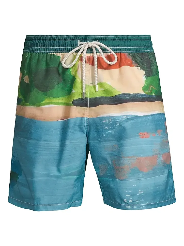 Vilebrequin Men's Moorea Abstract Swim Trunks
