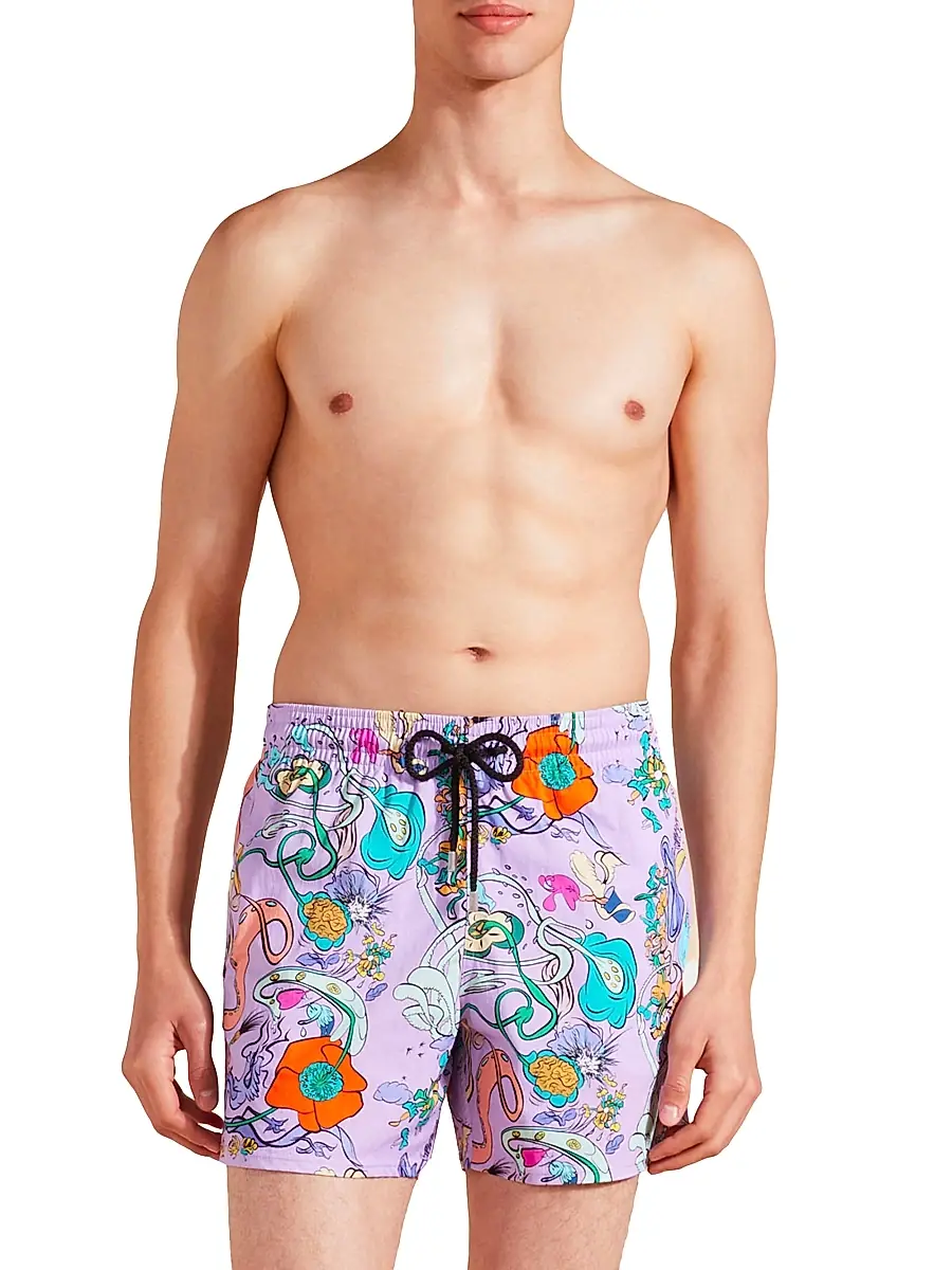 Vilebrequin Men's Opimogourou Graphic Swim Trunks | Thumbnail 3