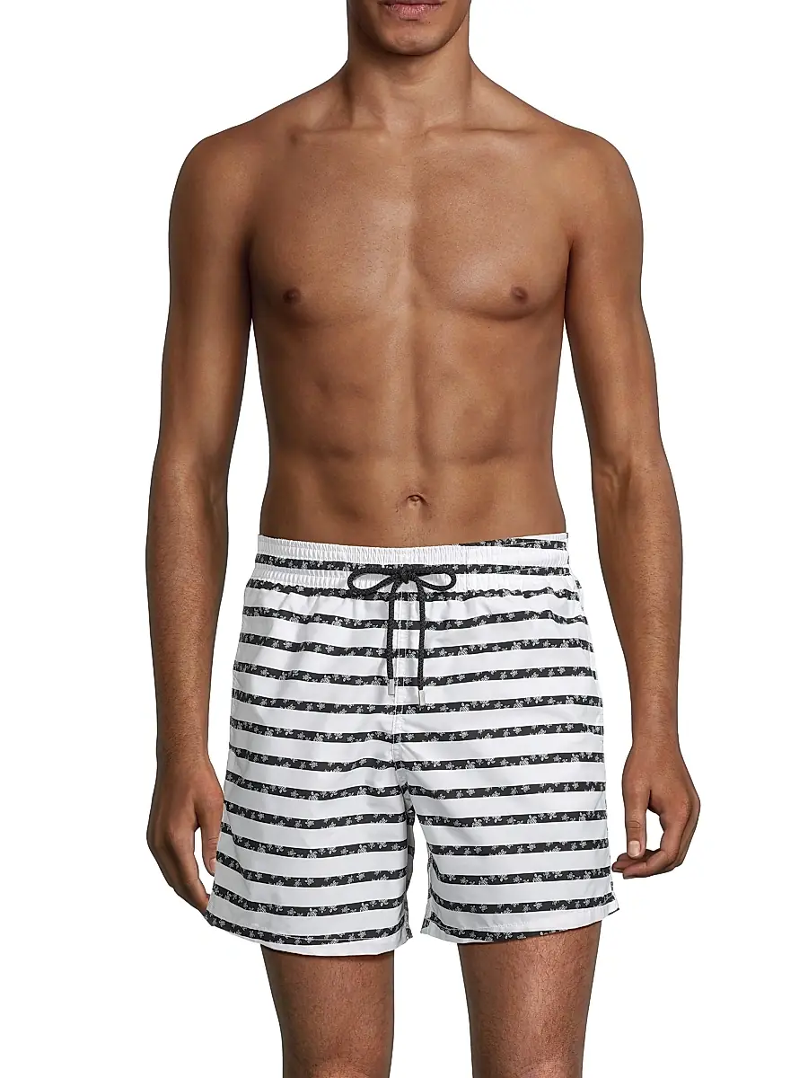 Vilebrequin Men's Striped Turtle Swim Shorts | Thumbnail 3 Vilebrequin Men's Striped Turtle Swim Shorts | Thumbnail 3